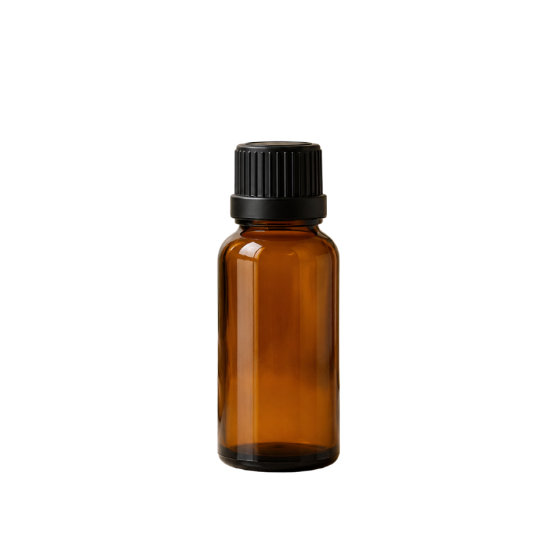 Flacon verre brun avec insert compte-gouttes noir - de 10ml à 100ml